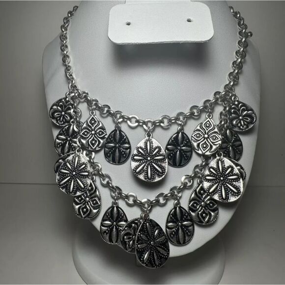 Premier Designs 16"+3" Statement Necklace Multicolored NWOT Bohemian Reversible - Picture 10 of 14